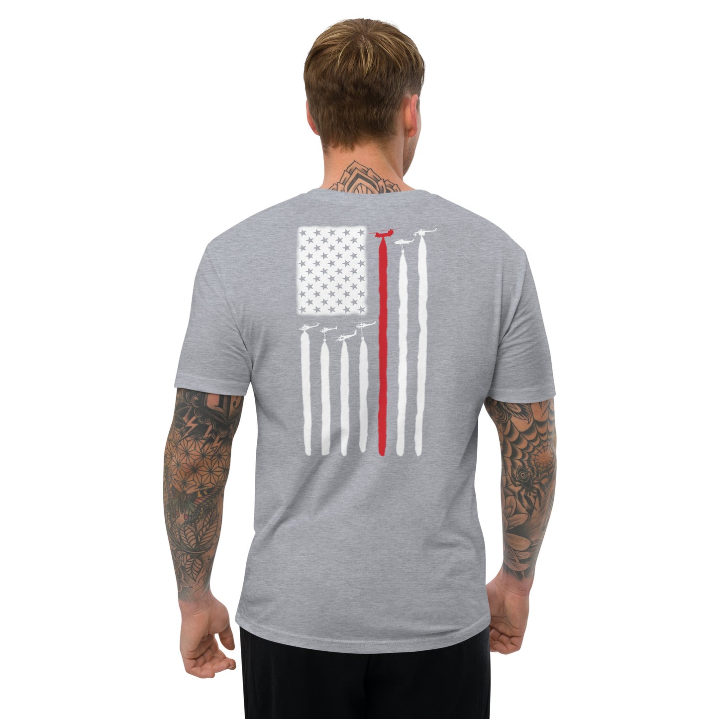 AerialFire Helicopter Flag Short Sleeve T-shirt