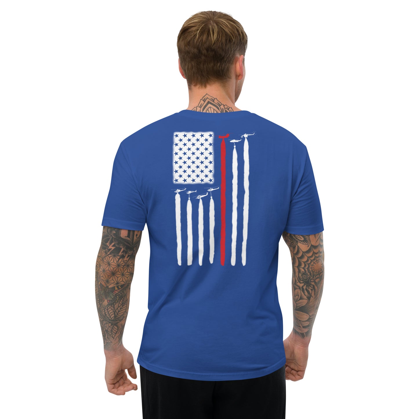 AerialFire Helicopter Flag Short Sleeve T-shirt