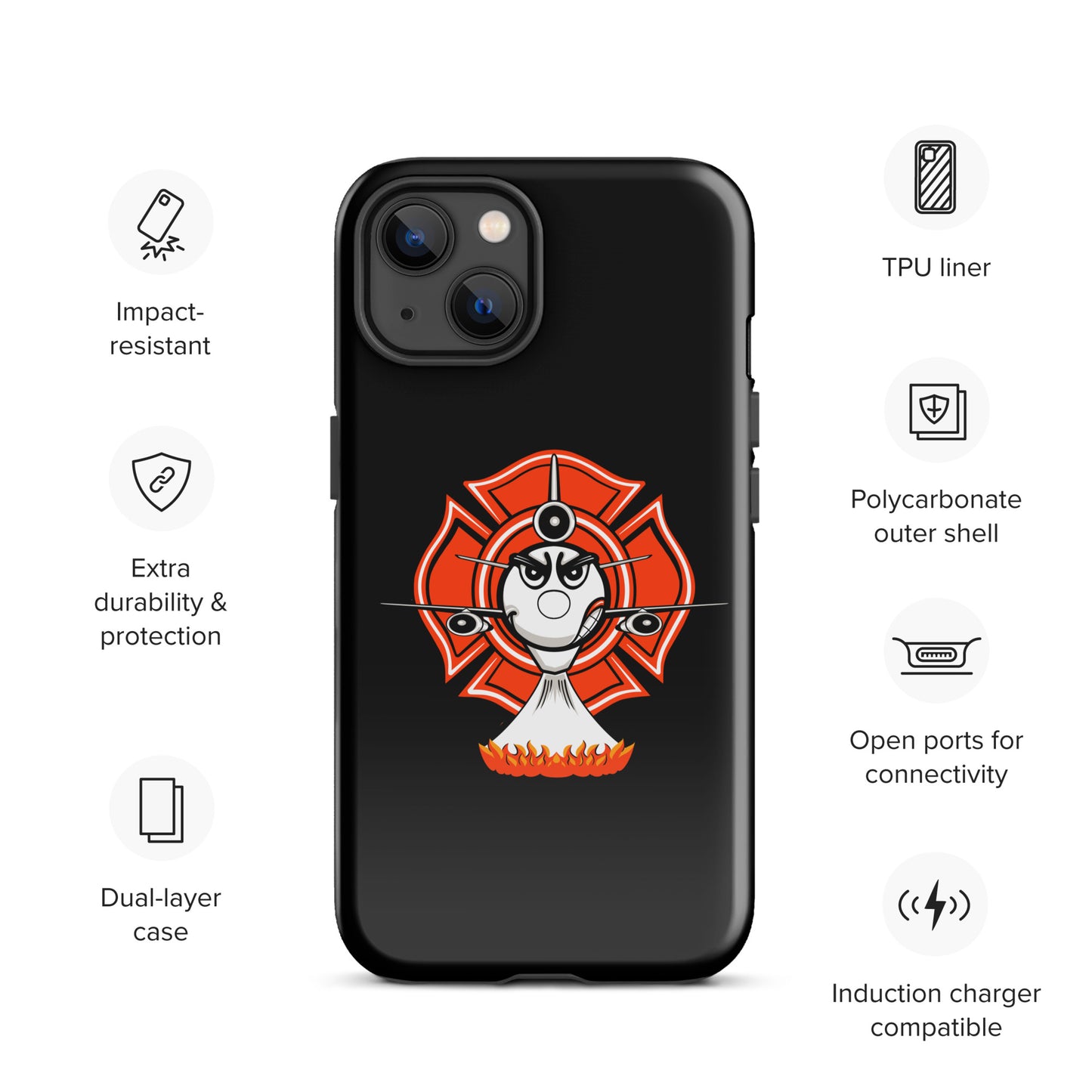 AerialFire DC-10 Cartoon Tough Case for iPhone®