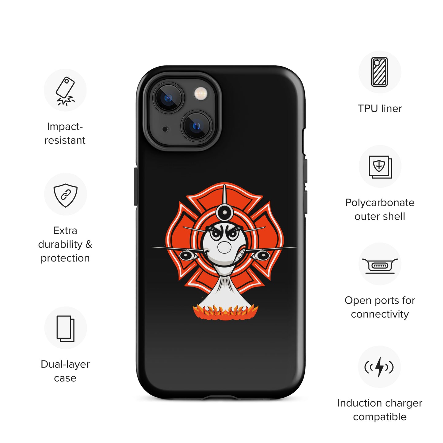 AerialFire DC-10 Cartoon Tough Case for iPhone®