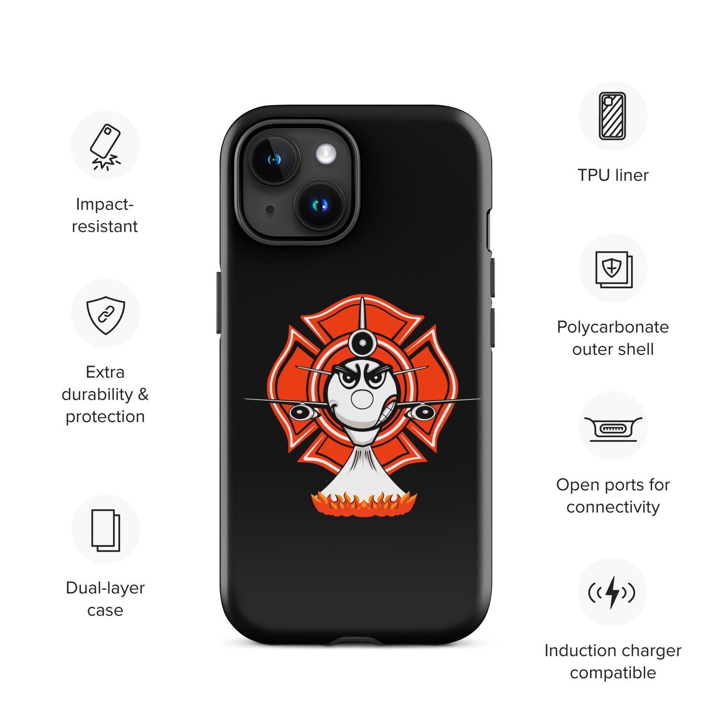 AerialFire DC-10 Cartoon Tough Case for iPhone®