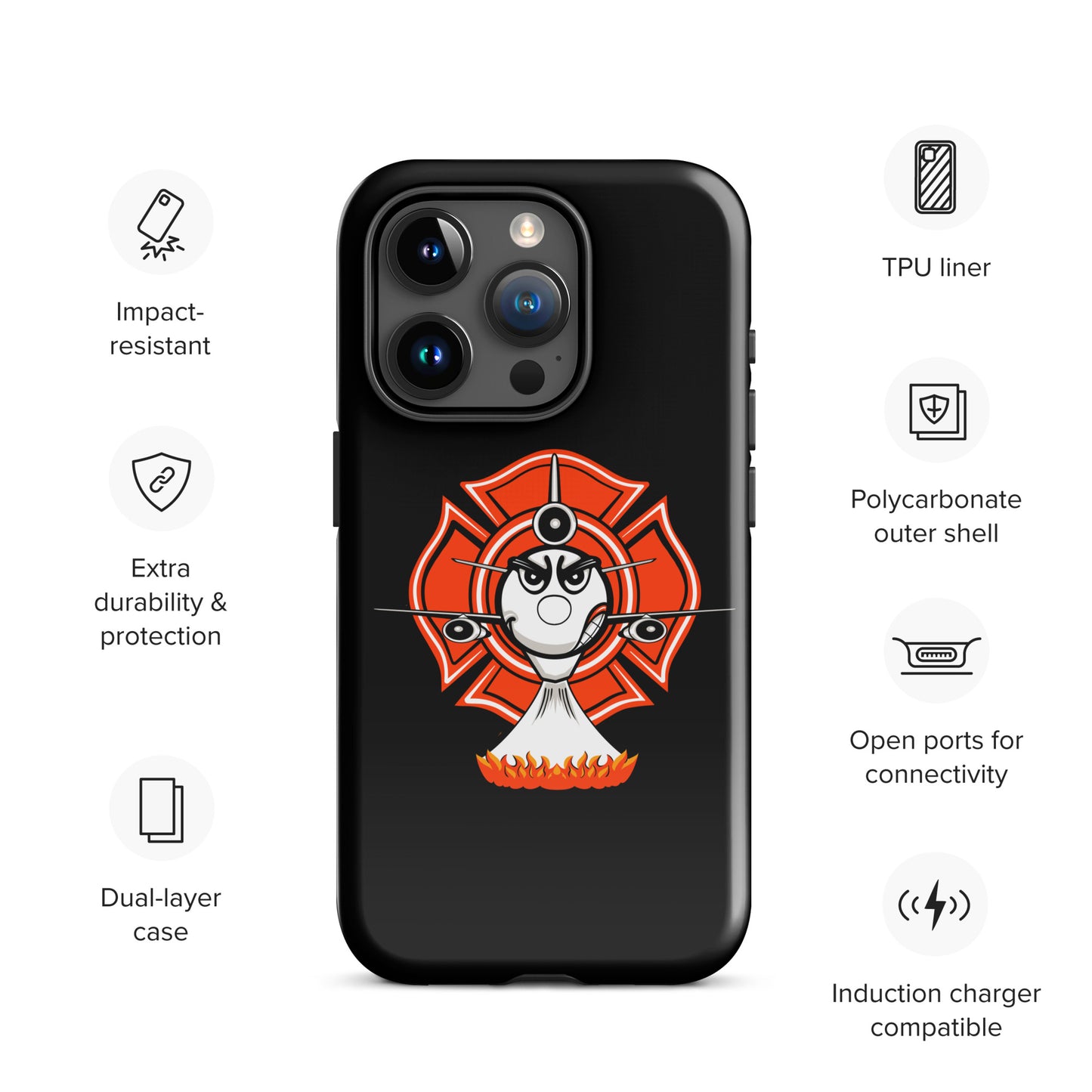 AerialFire DC-10 Cartoon Tough Case for iPhone®