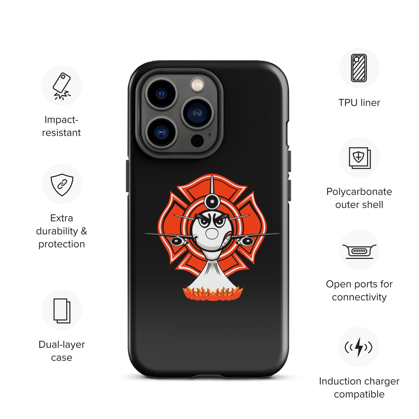 AerialFire DC-10 Cartoon Tough Case for iPhone®