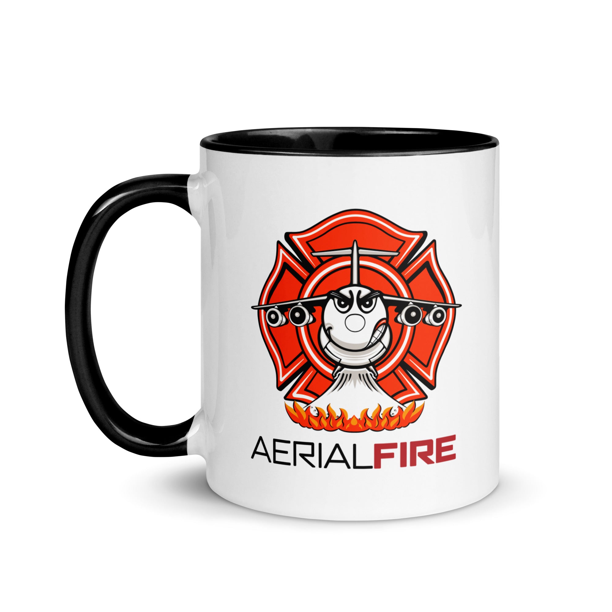 Pyro Mug AerialFire BAE146/RJ85 Cartoon Mug with Color Inside – AerialFire Magazine